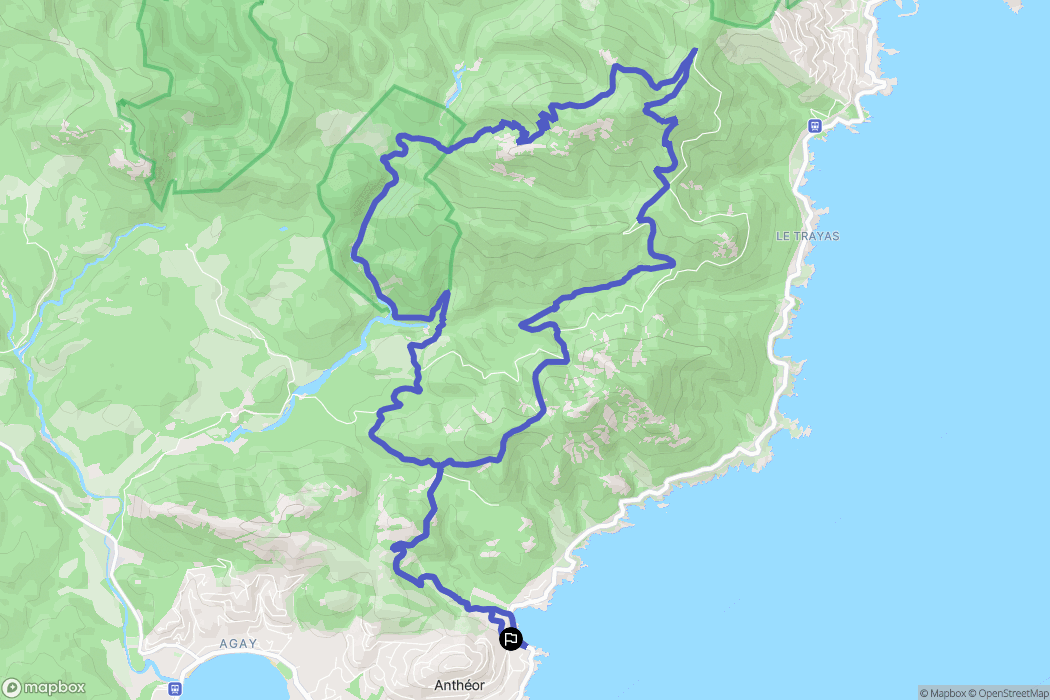 Saint-Raphaël : carte du parcours de randonnée - France
