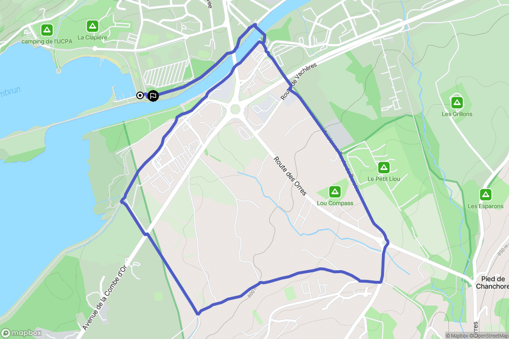 Embrun : carte du parcours de randonnée - France