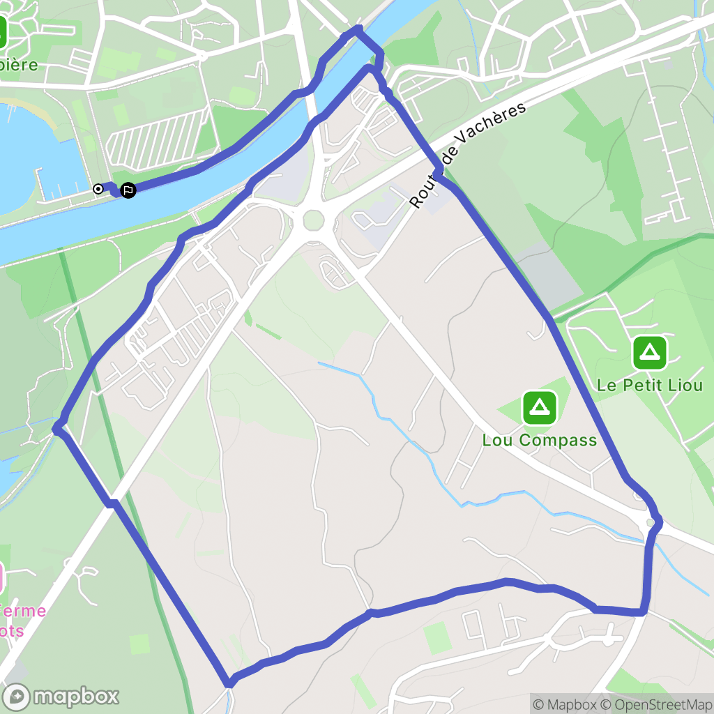 Embrun : carte du parcours de randonnée - France