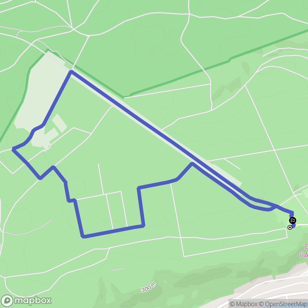 Pompey : carte du parcours de randonnée - France