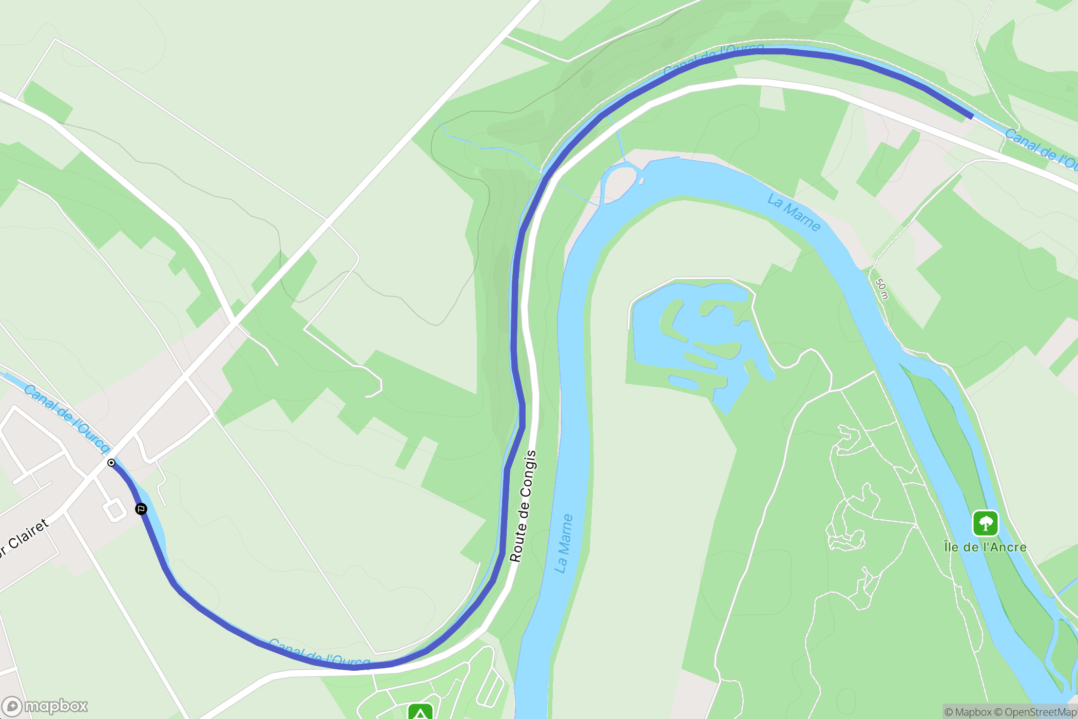 Varreddes : carte du parcours de randonnée - France