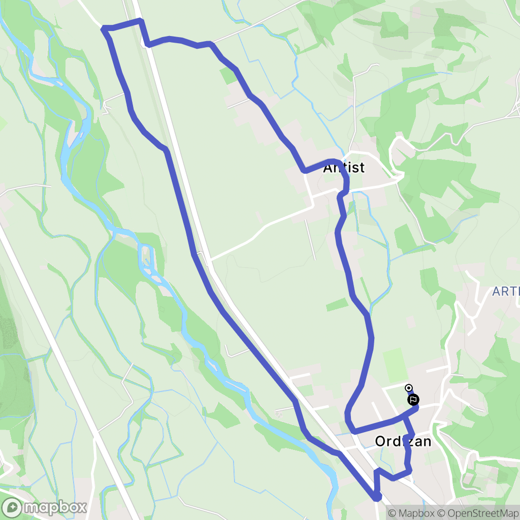 Ordizan : carte du parcours de randonnée - France