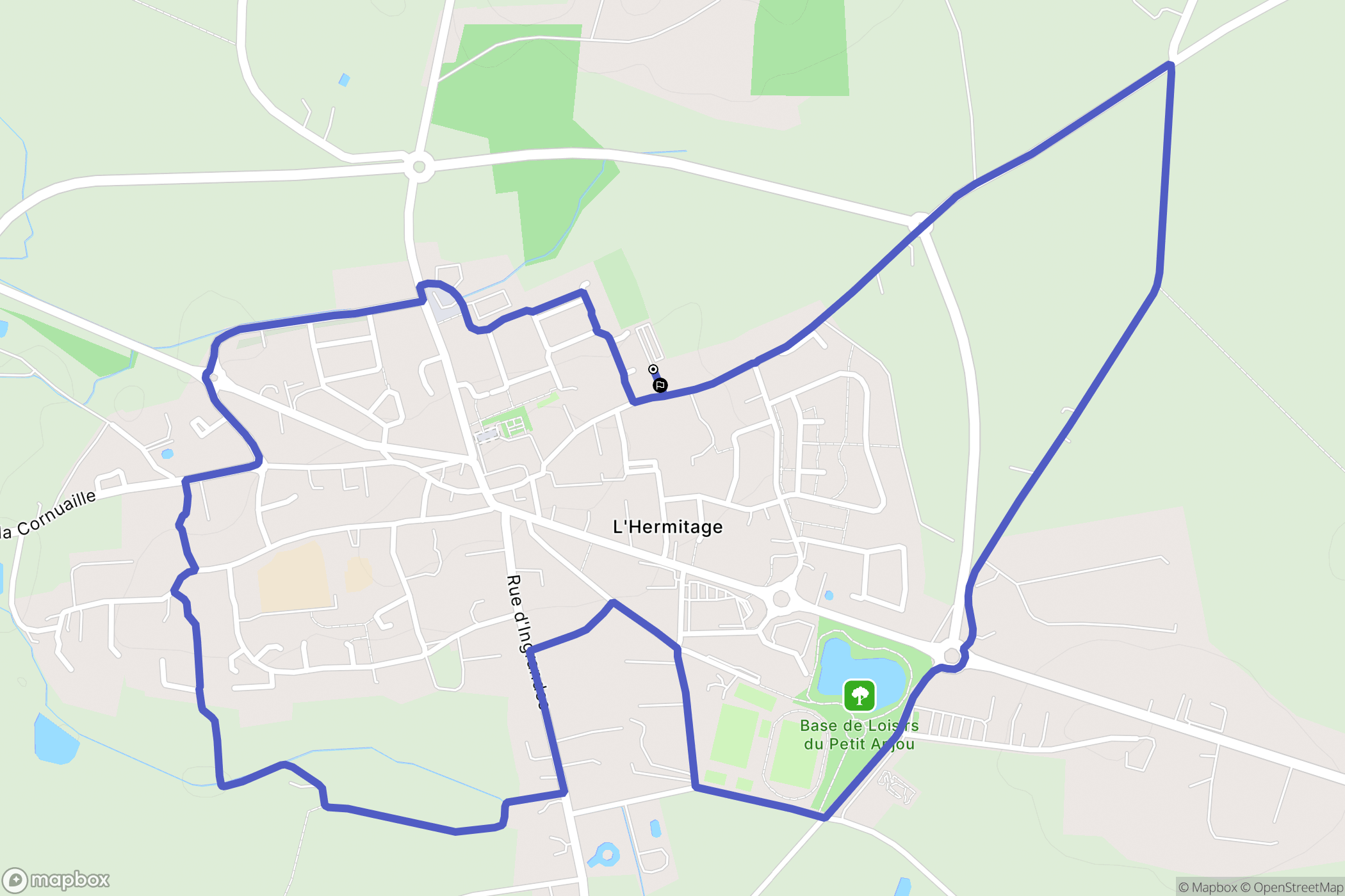 Val d'Erdre-Auxence : carte du parcours de randonnée - France