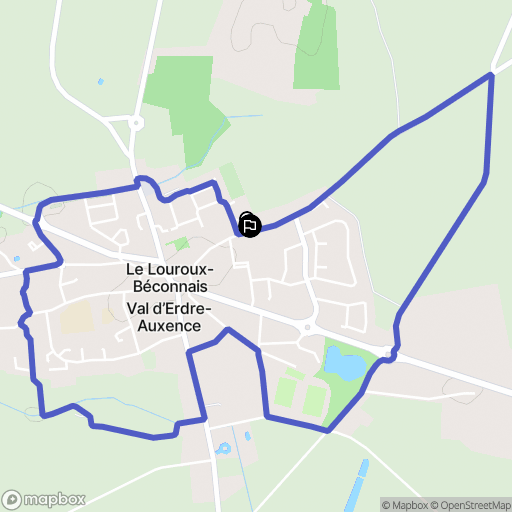 Val d'Erdre-Auxence : carte du parcours de randonnée - France