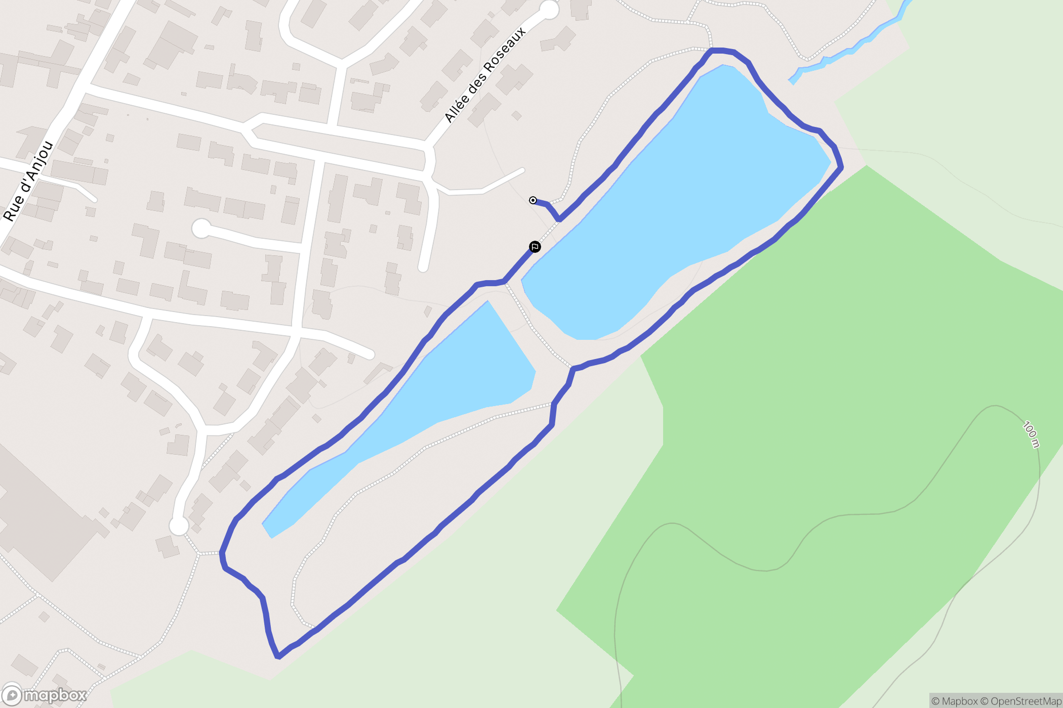 Beaupréau-en-Mauges : carte du parcours de randonnée - France