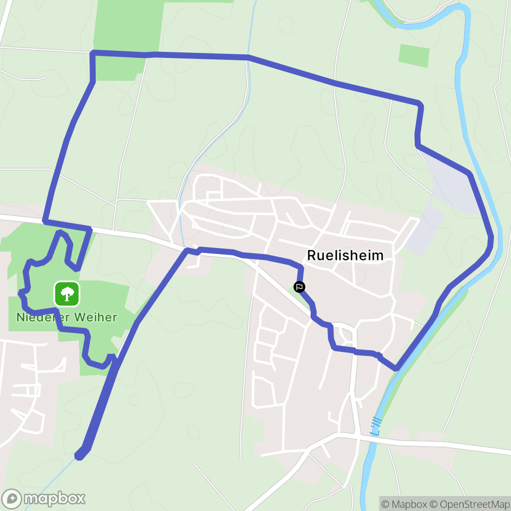 Ruelisheim : carte du parcours de randonnée - France