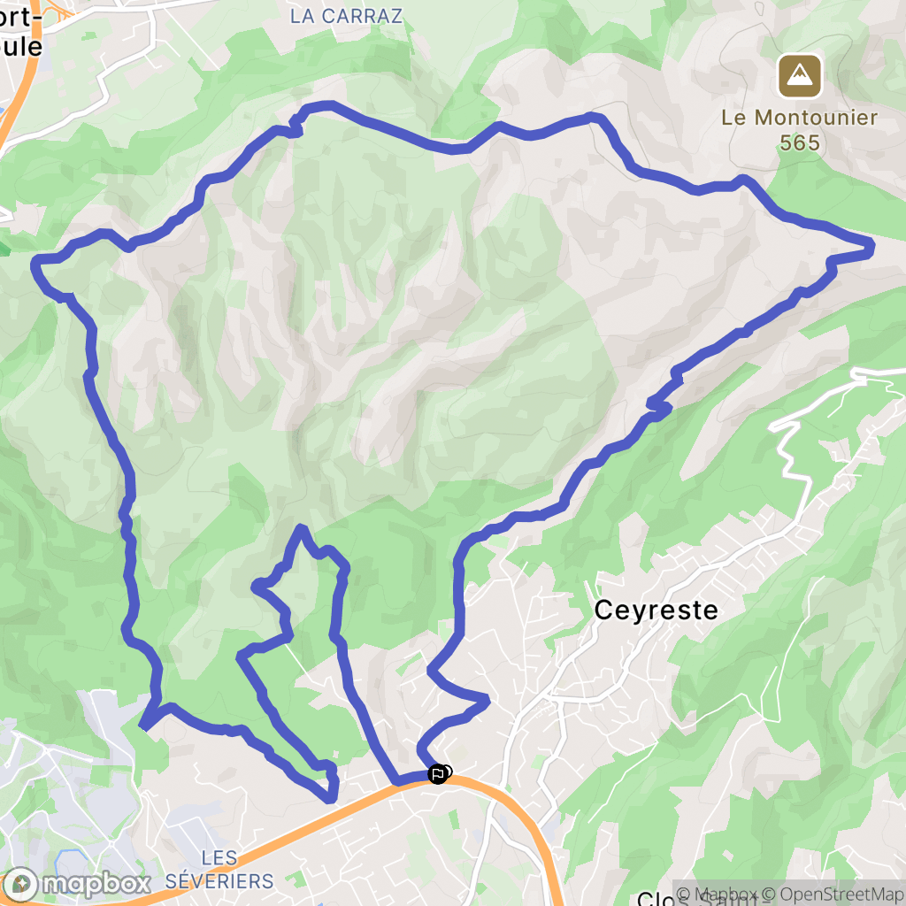 Ceyreste : carte du parcours de randonnée - France