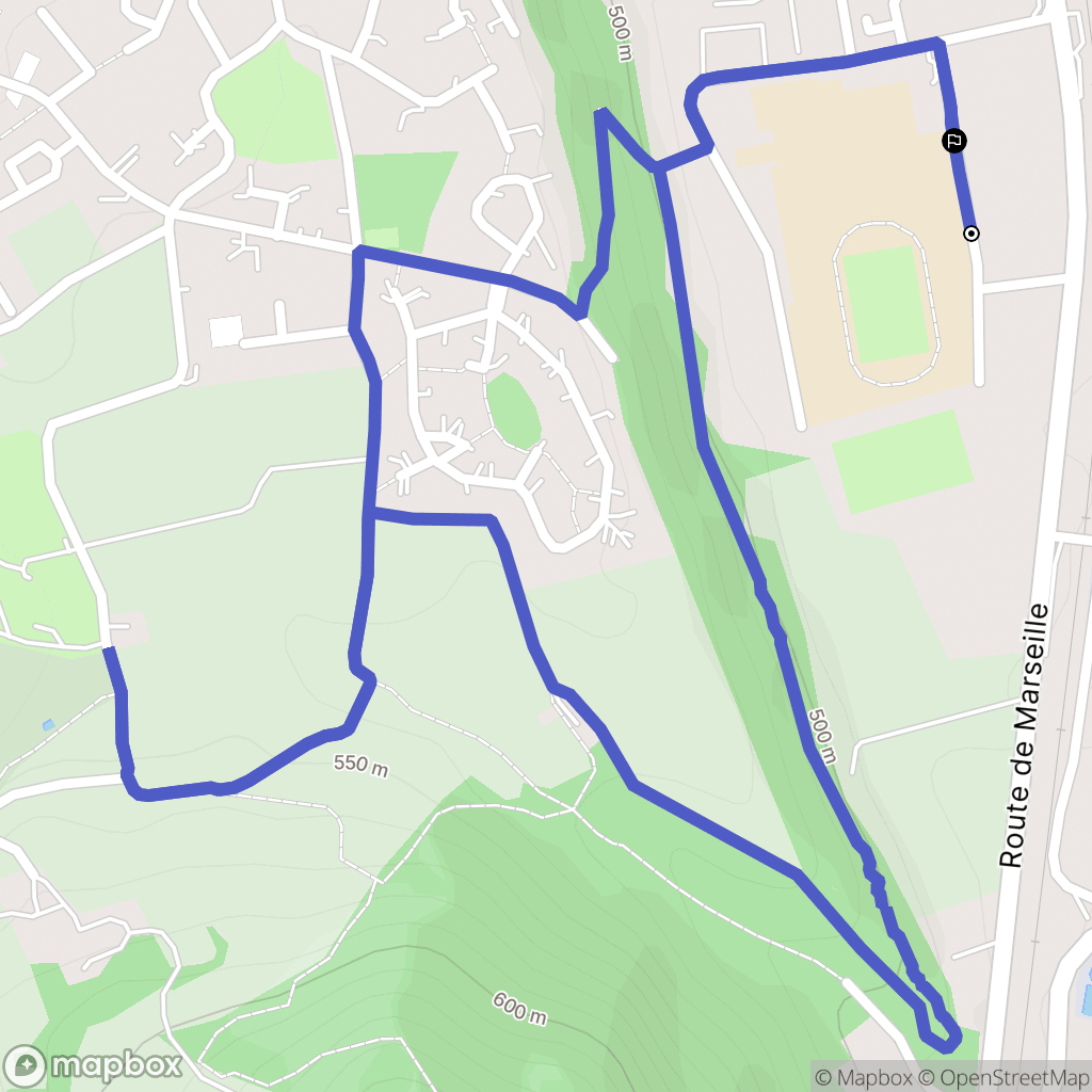 Sisteron : carte du parcours de randonnée - France