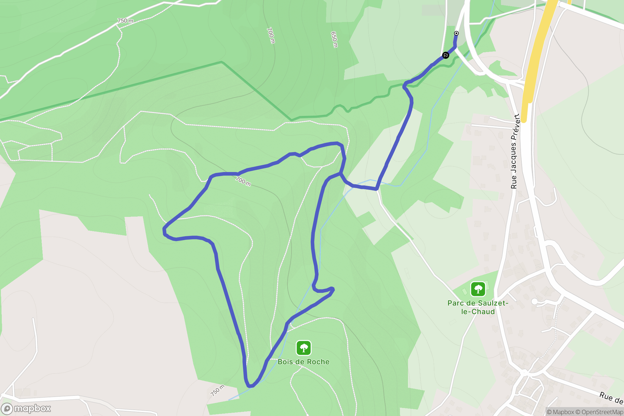 Ceyrat : carte du parcours de randonnée - France