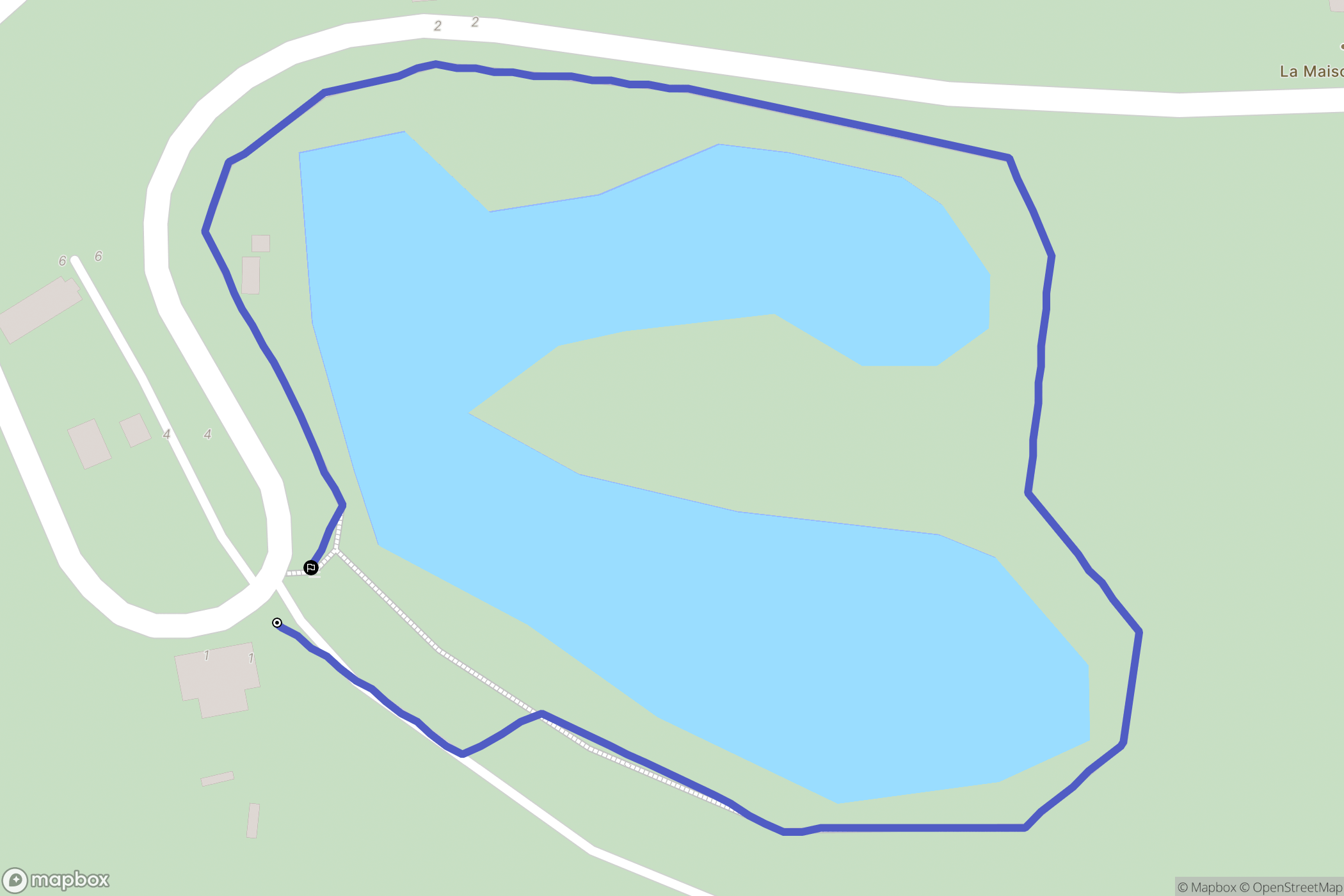 Magneville : carte du parcours de randonnée - France
