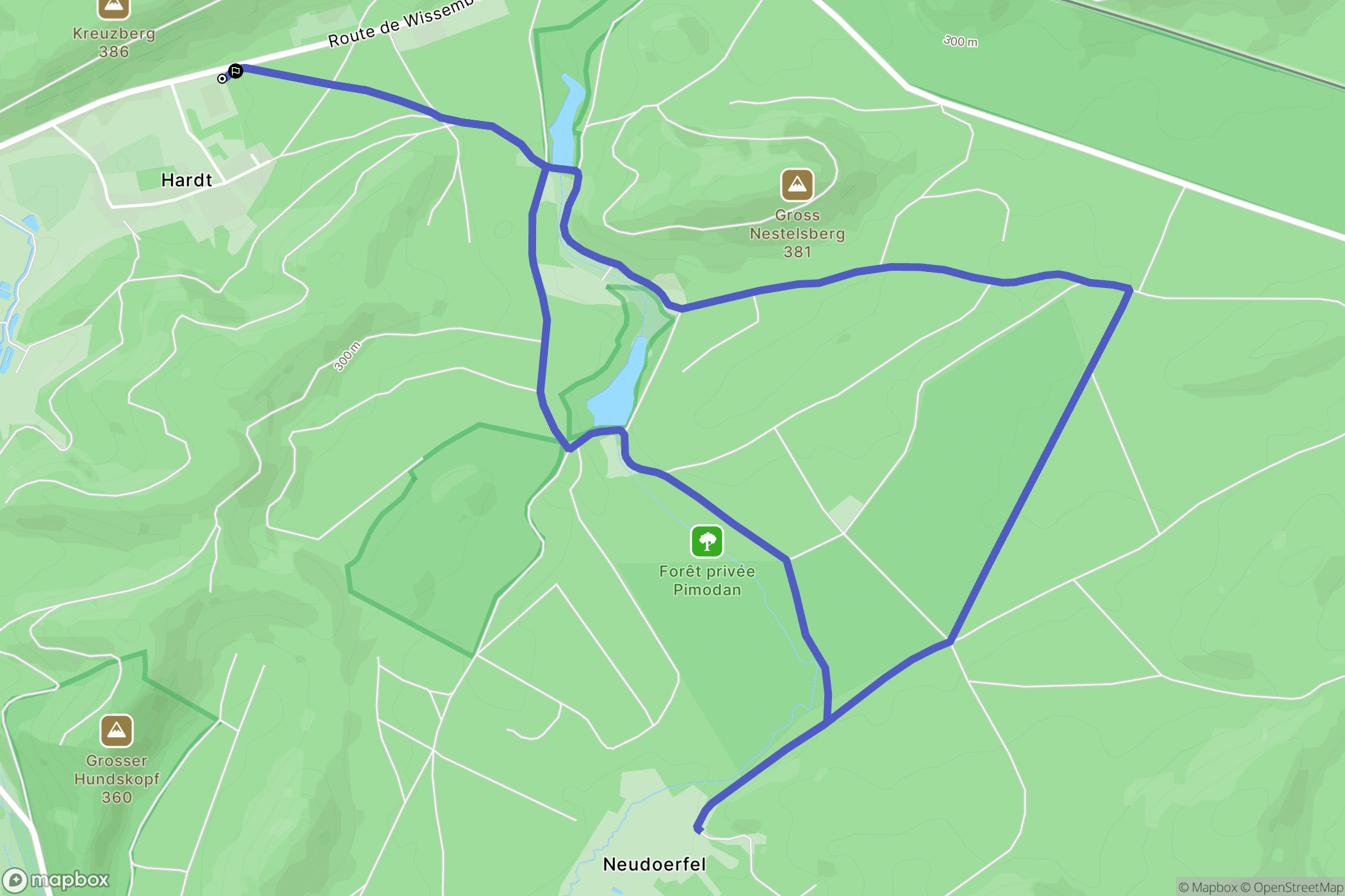 Sturzelbronn : carte du parcours de randonnée - France