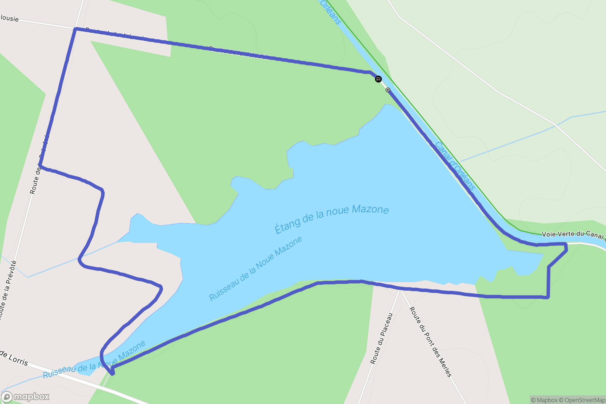 Châtenoy : carte du parcours de randonnée - France
