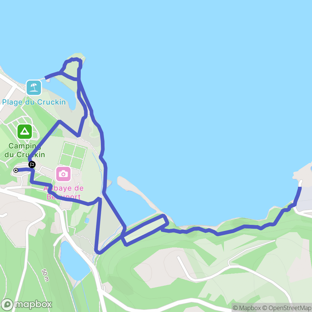 Paimpol : carte du parcours de randonnée - France
