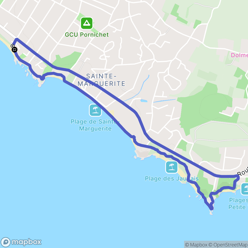 Pornichet : carte du parcours de randonnée - France