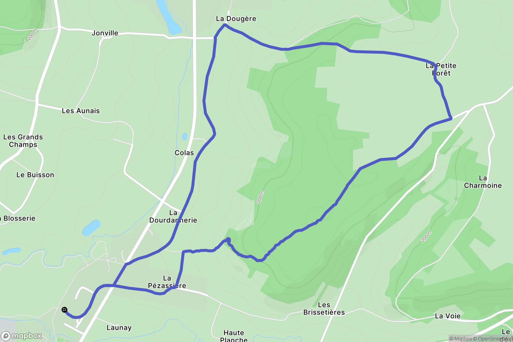 Bretoncelles : carte du parcours de randonnée - France
