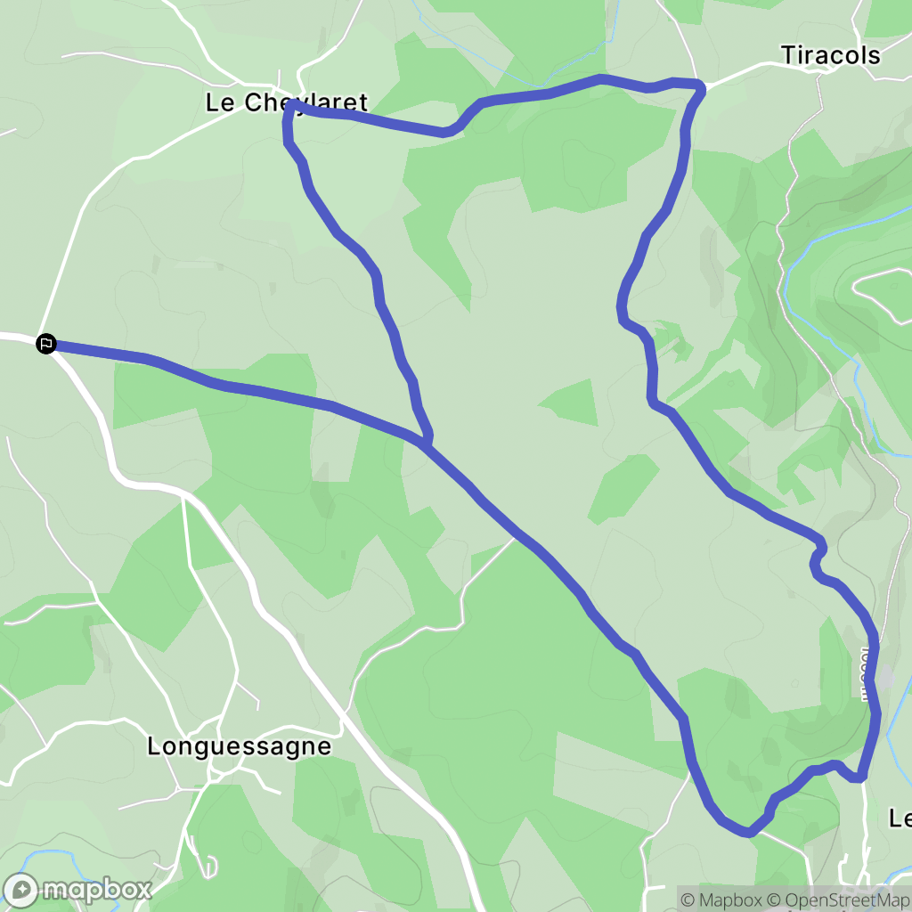 Peyre en Aubrac : carte du parcours de randonnée - France