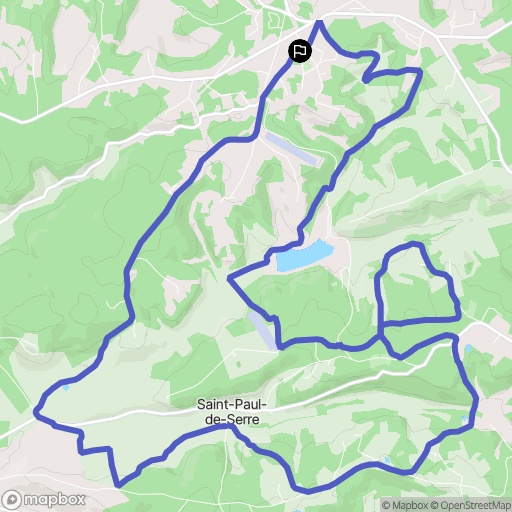 Coursac : carte du parcours de randonnée - France