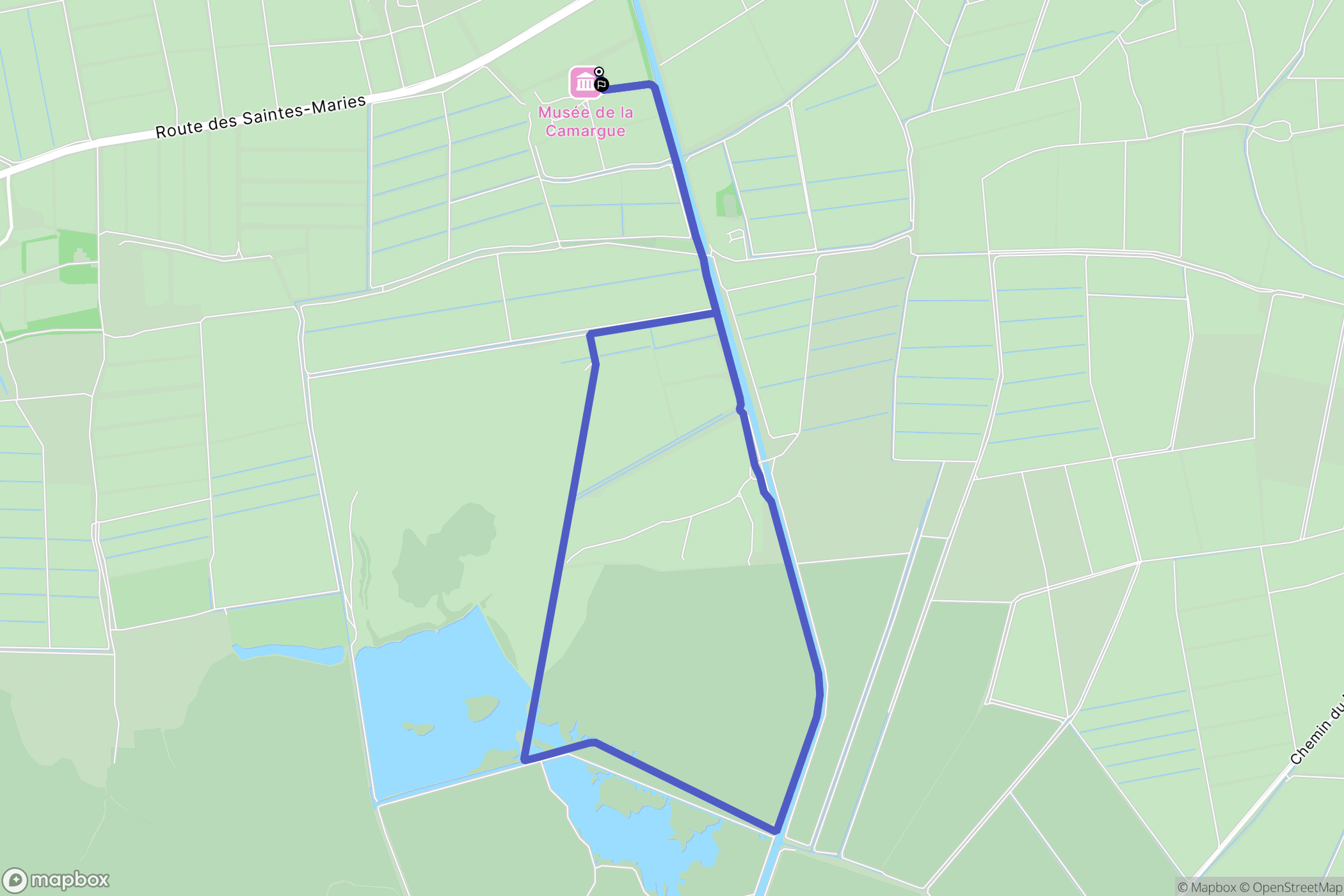 Arles : carte du parcours de randonnée - France
