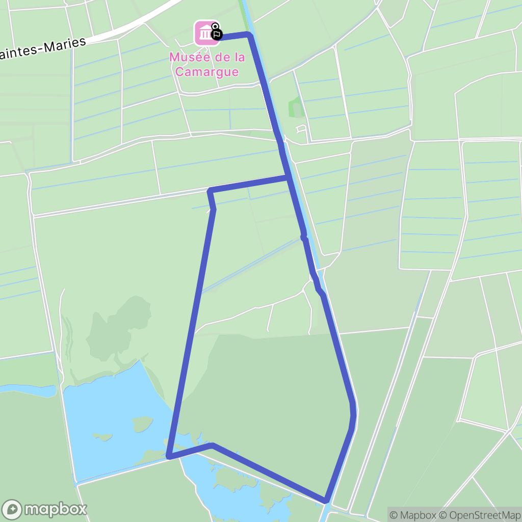 Arles : carte du parcours de randonnée - France
