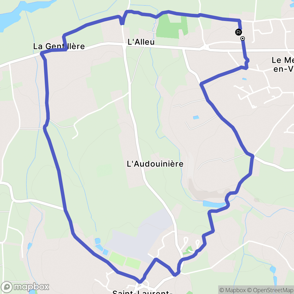 Mauges-sur-Loire : carte du parcours de randonnée - France