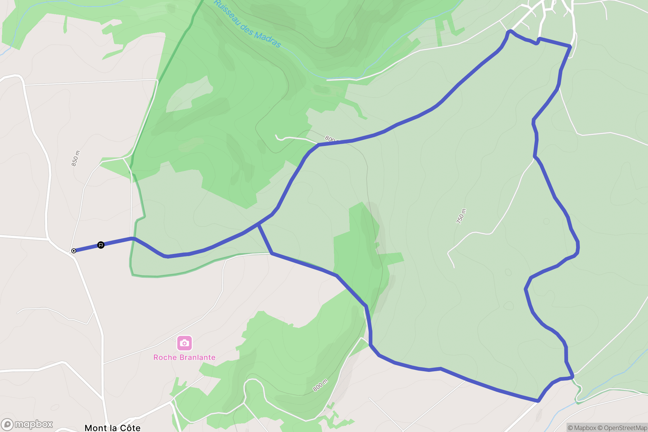 Gelles : carte du parcours de randonnée - France