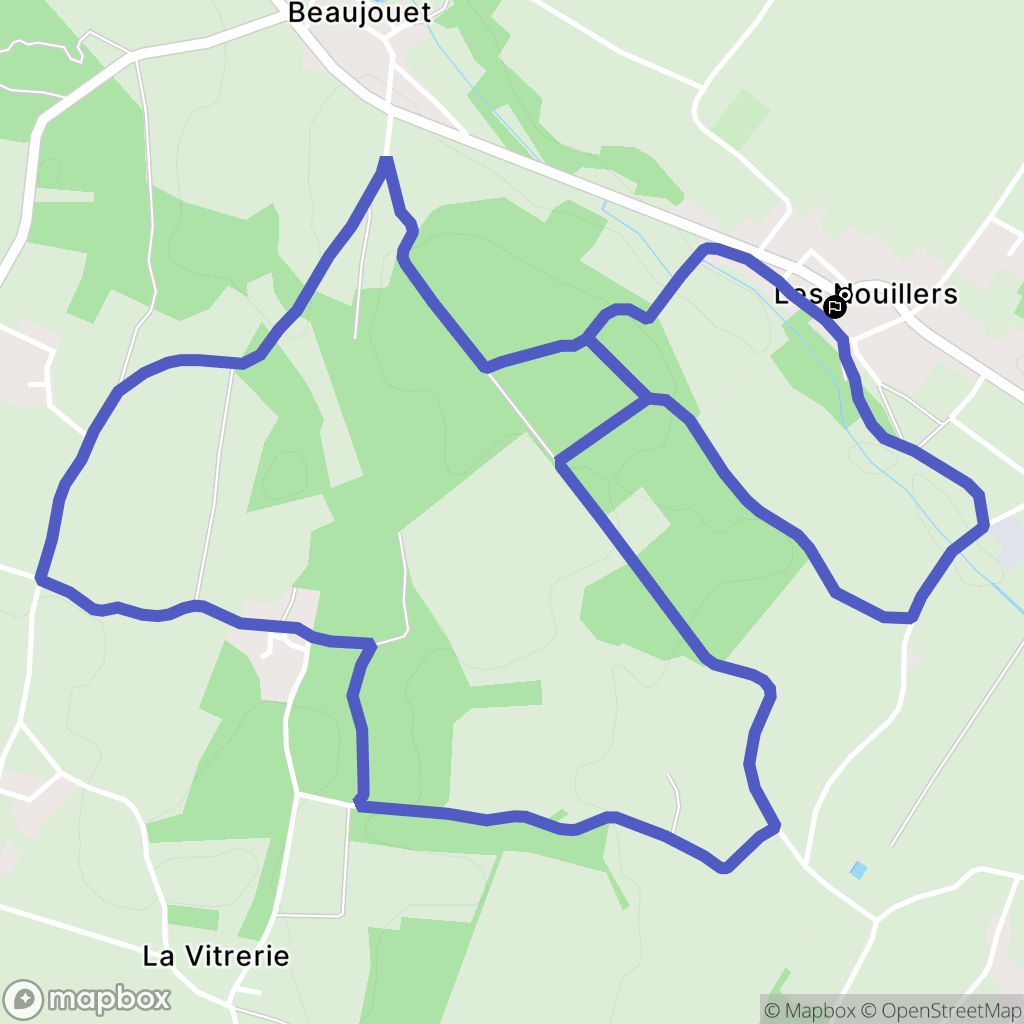 Les Nouillers : carte du parcours de randonnée - France