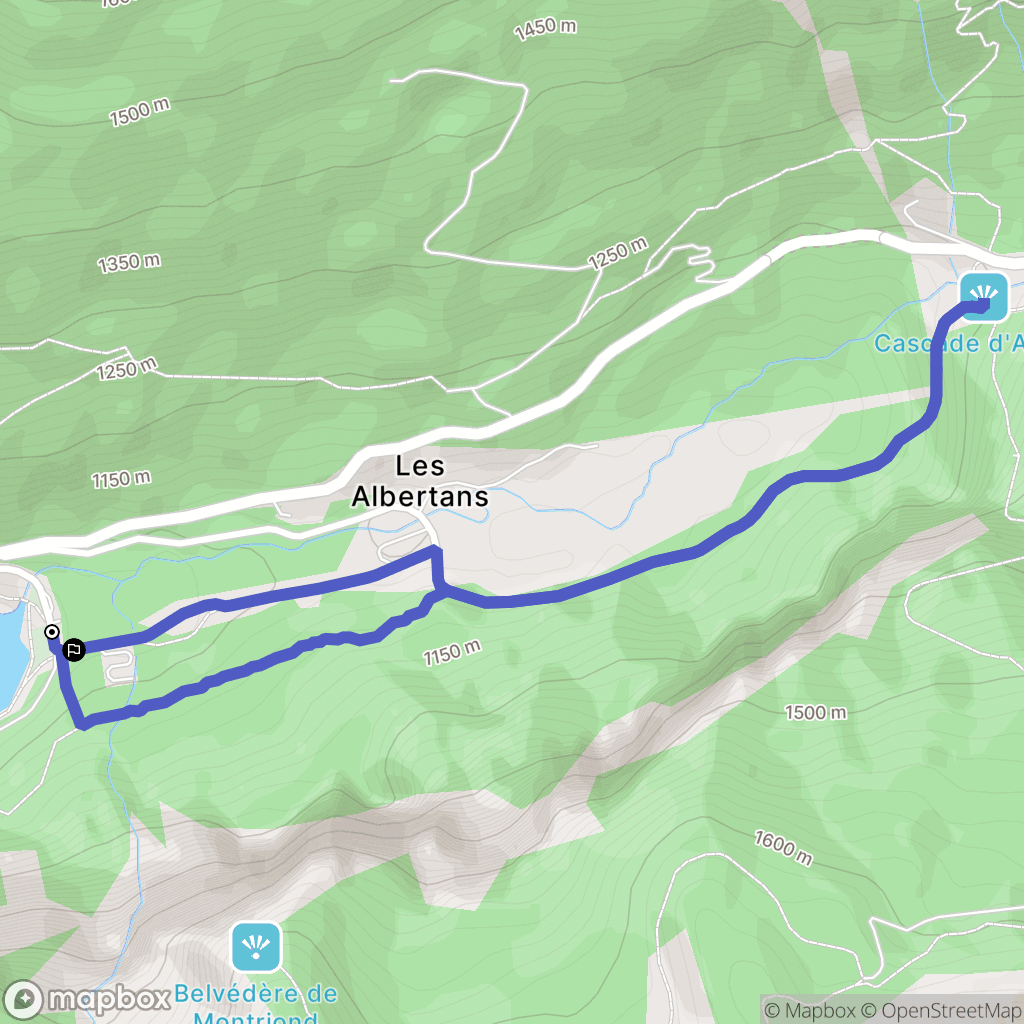 Montriond : carte du parcours de randonnée - France