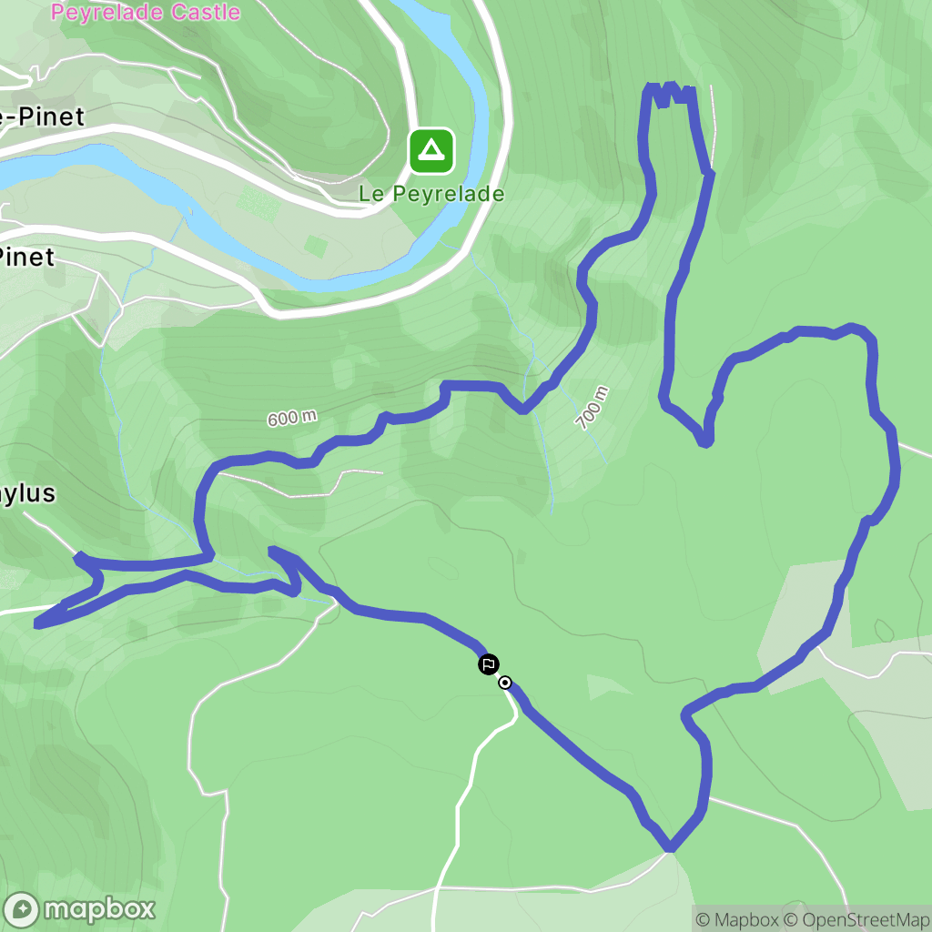 La Cresse : carte du parcours de randonnée - France