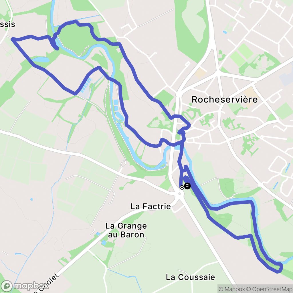 Rocheservière : carte du parcours de randonnée - France