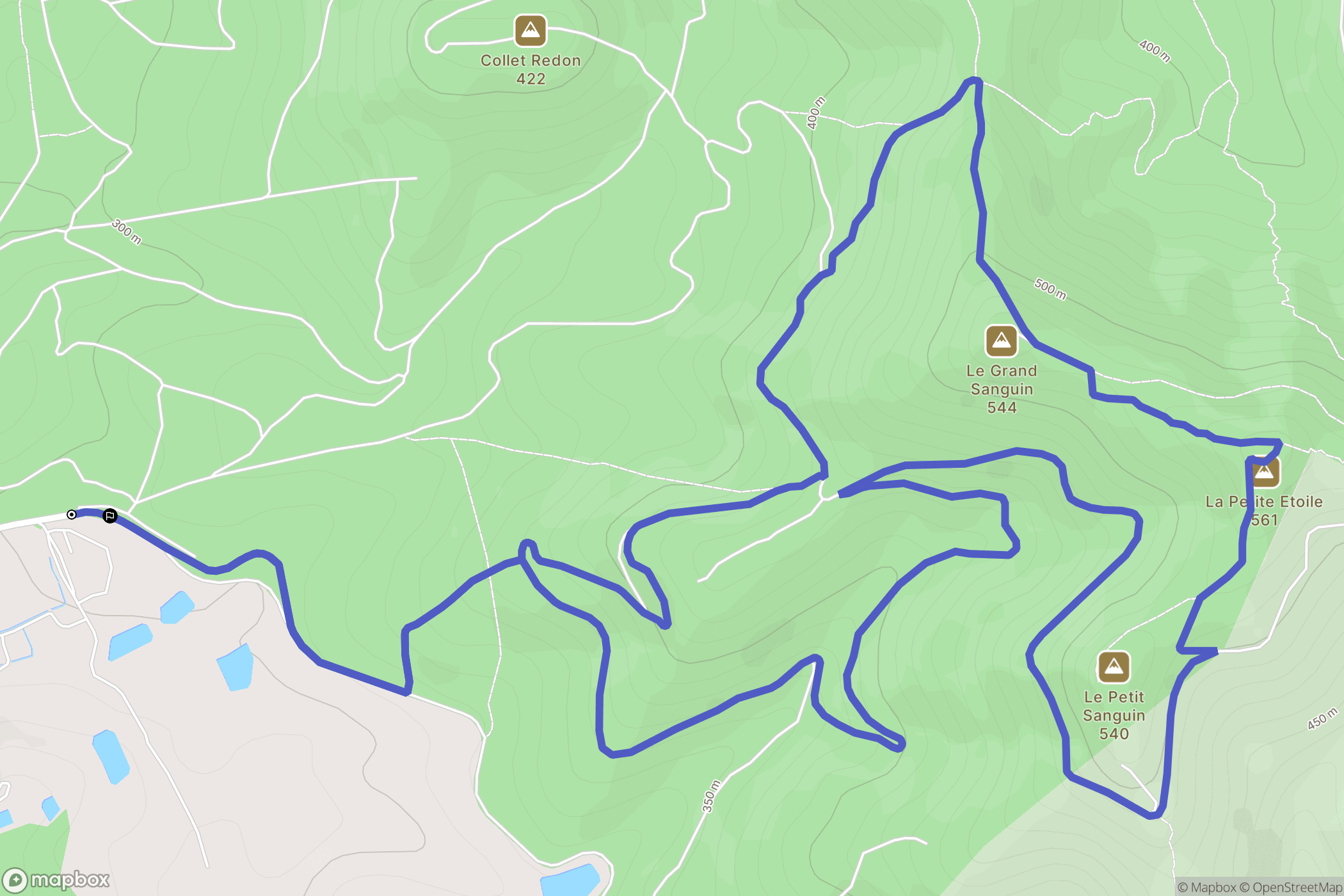 Septèmes-les-Vallons : carte du parcours de randonnée - France
