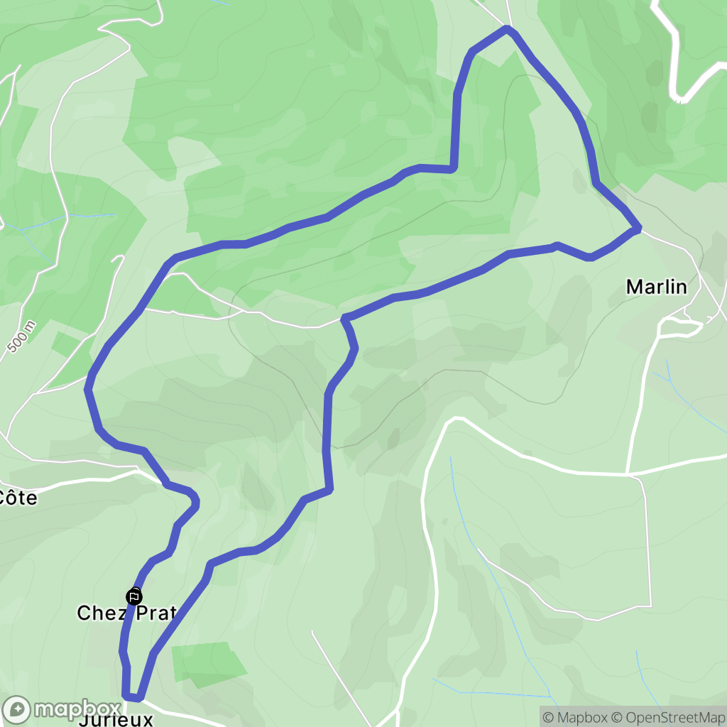 Sainte-Croix-en-Jarez : carte du parcours de randonnée - France