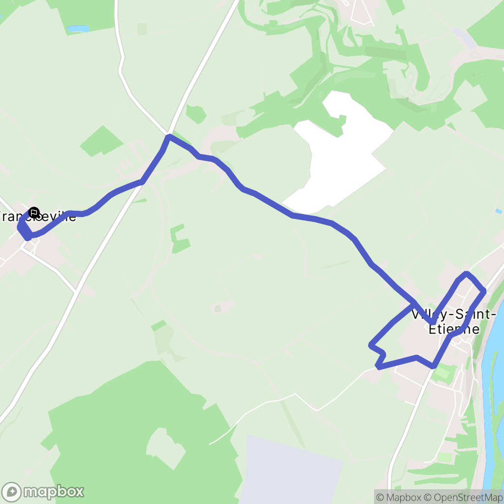 Francheville : carte du parcours de randonnée - France
