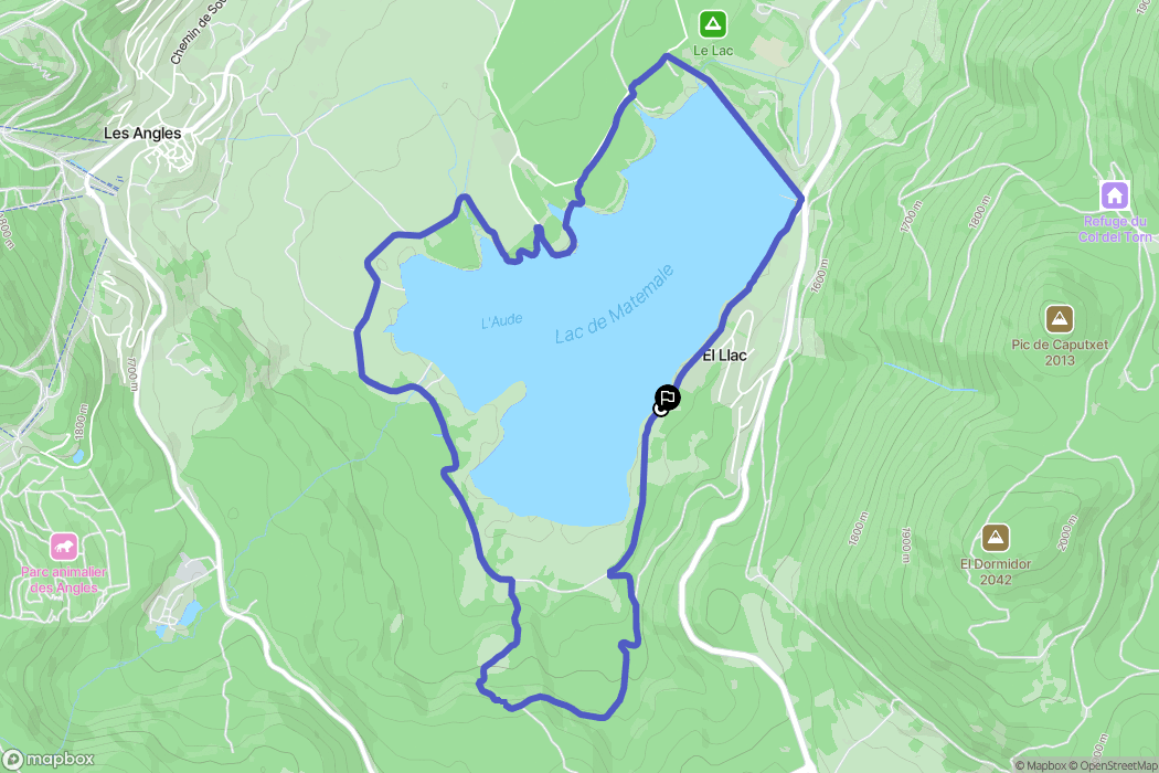 Matemale : carte du parcours de randonnée - France
