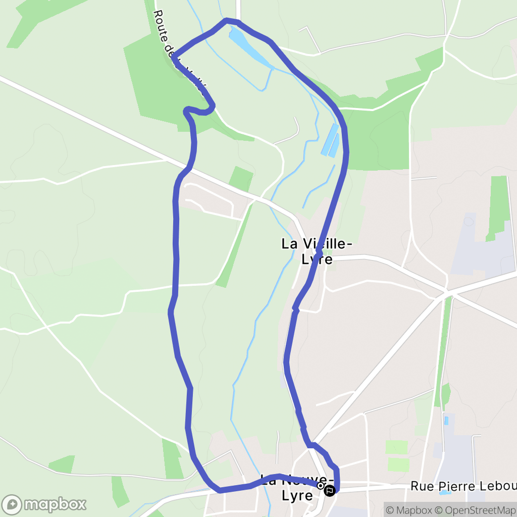 La Neuve-Lyre : carte du parcours de randonnée - France