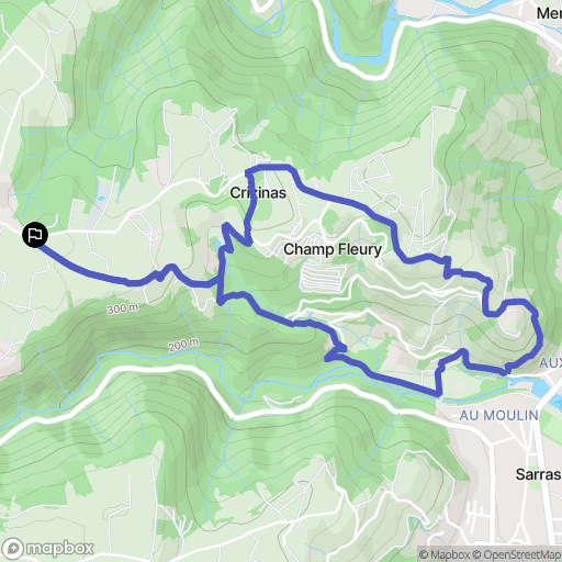 Ardoix : carte du parcours de randonnée - France