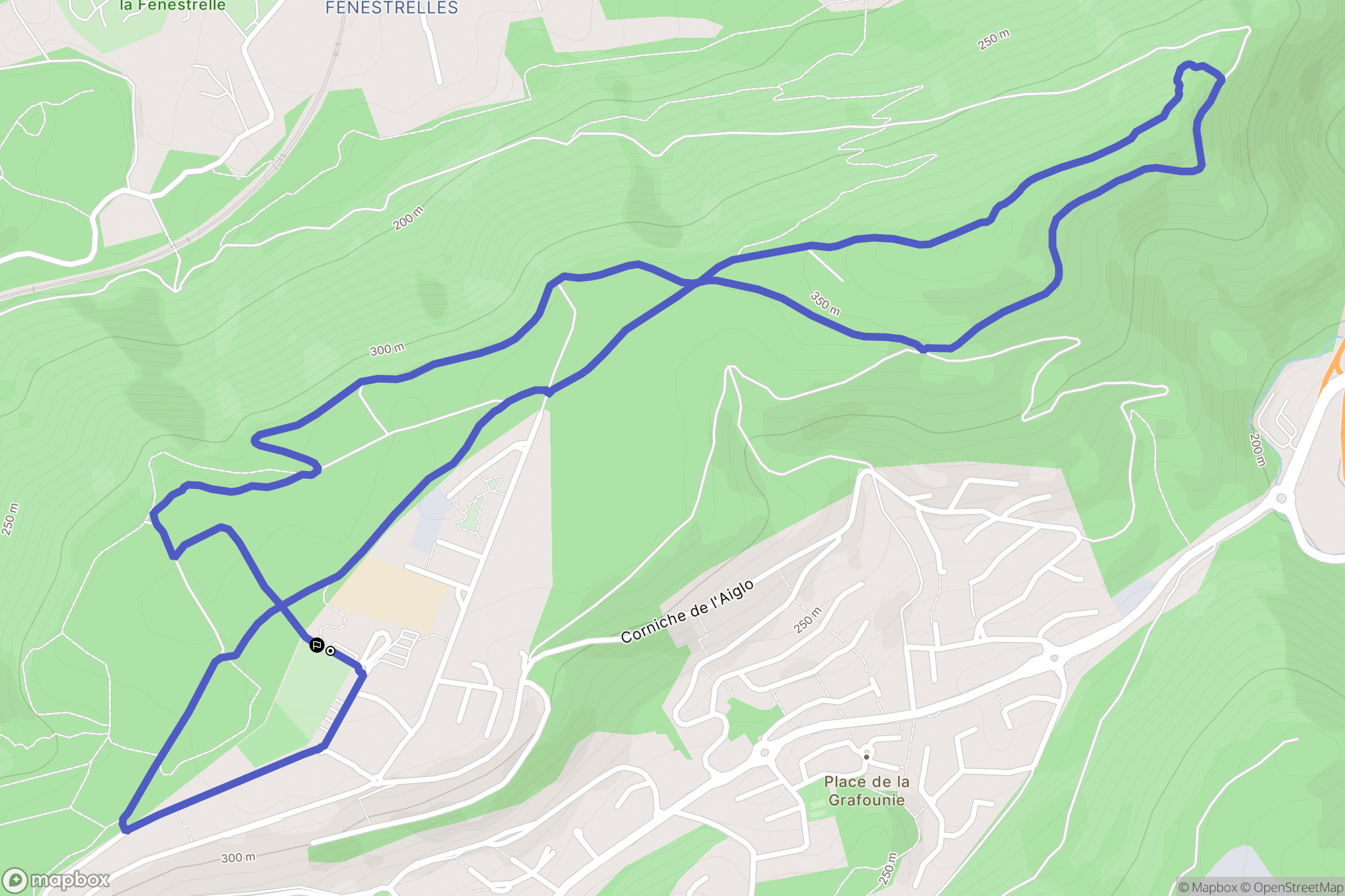 Carnoux-en-Provence : carte du parcours de randonnée - France