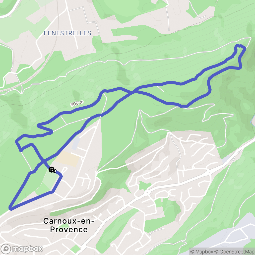 Carnoux-en-Provence : carte du parcours de randonnée - France
