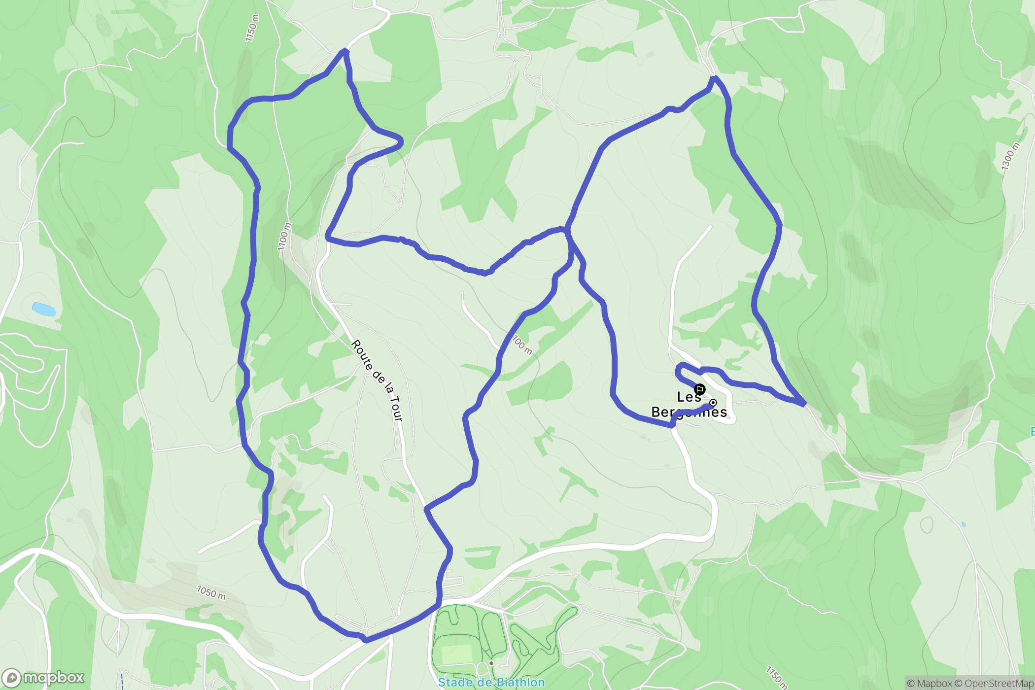 Haut Valromey : carte du parcours de randonnée - France