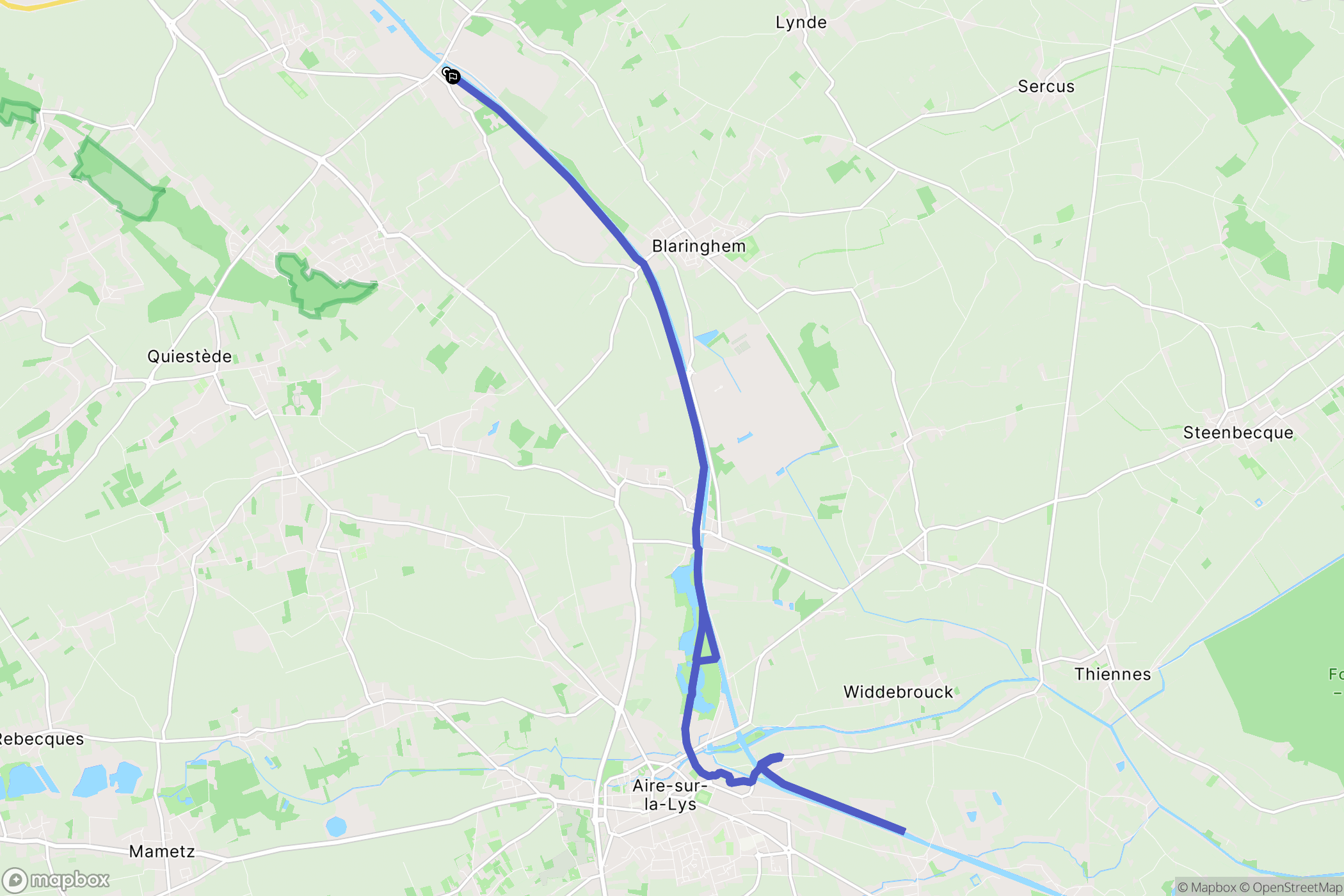 Racquinghem : carte du parcours de randonnée - France
