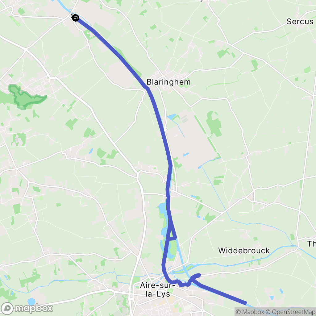 Racquinghem : carte du parcours de randonnée - France