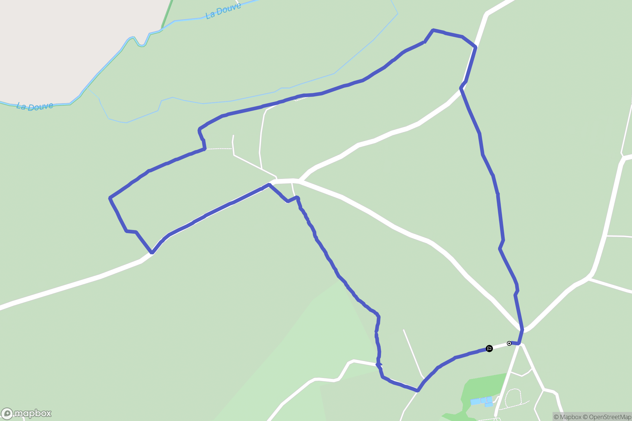 Magneville : carte du parcours de randonnée - France
