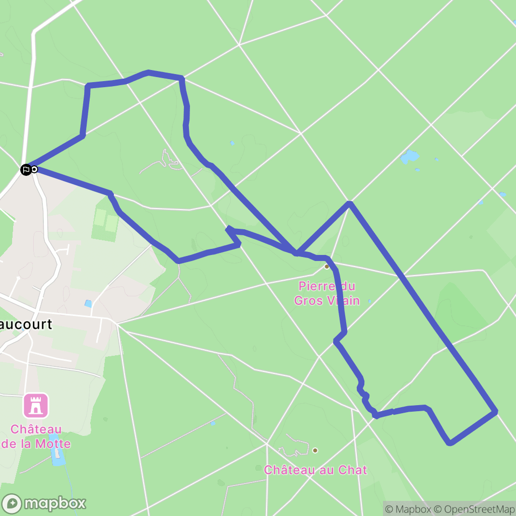 Paucourt : carte du parcours de randonnée - France