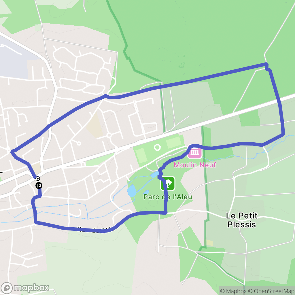 Saint-Arnoult-en-Yvelines : carte du parcours de randonnée - France