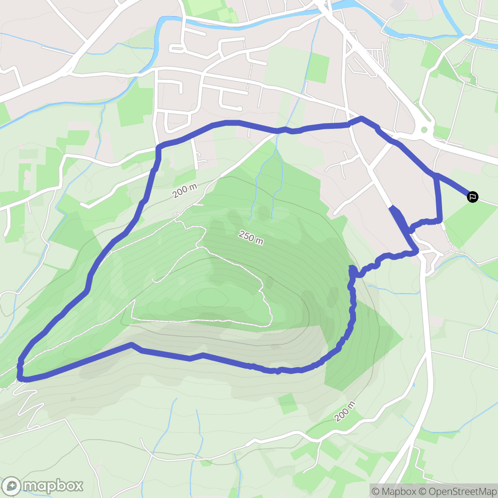 Saint-Hippolyte-du-Fort : carte du parcours de randonnée - France
