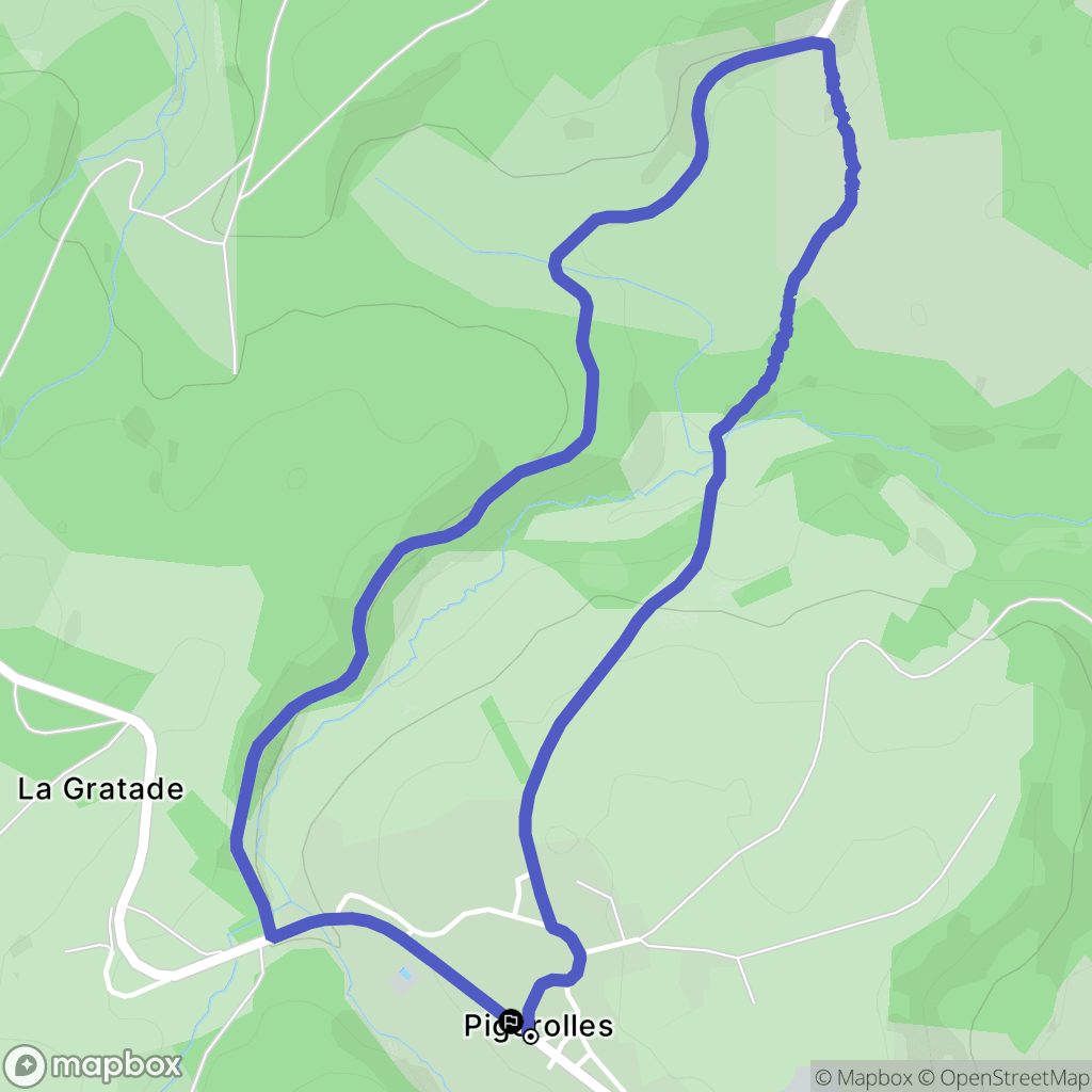 Gentioux-Pigerolles : carte du parcours de randonnée - France