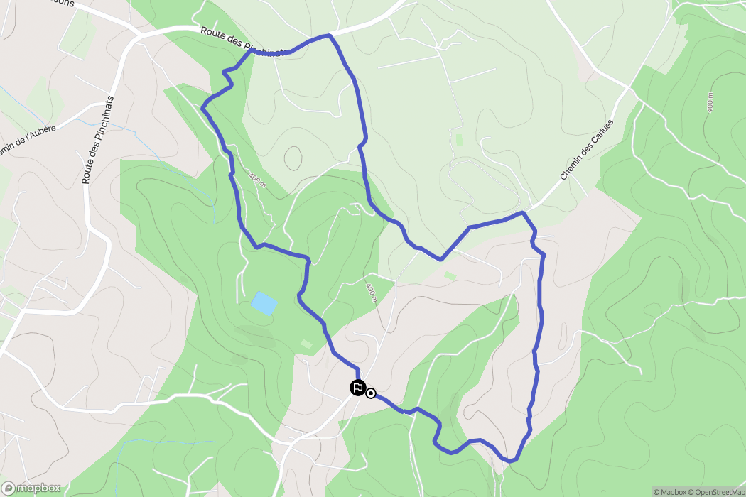 Saint-Marc-Jaumegarde : carte du parcours de randonnée - France