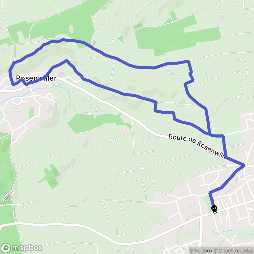 Rosheim : carte du parcours de randonnée - France