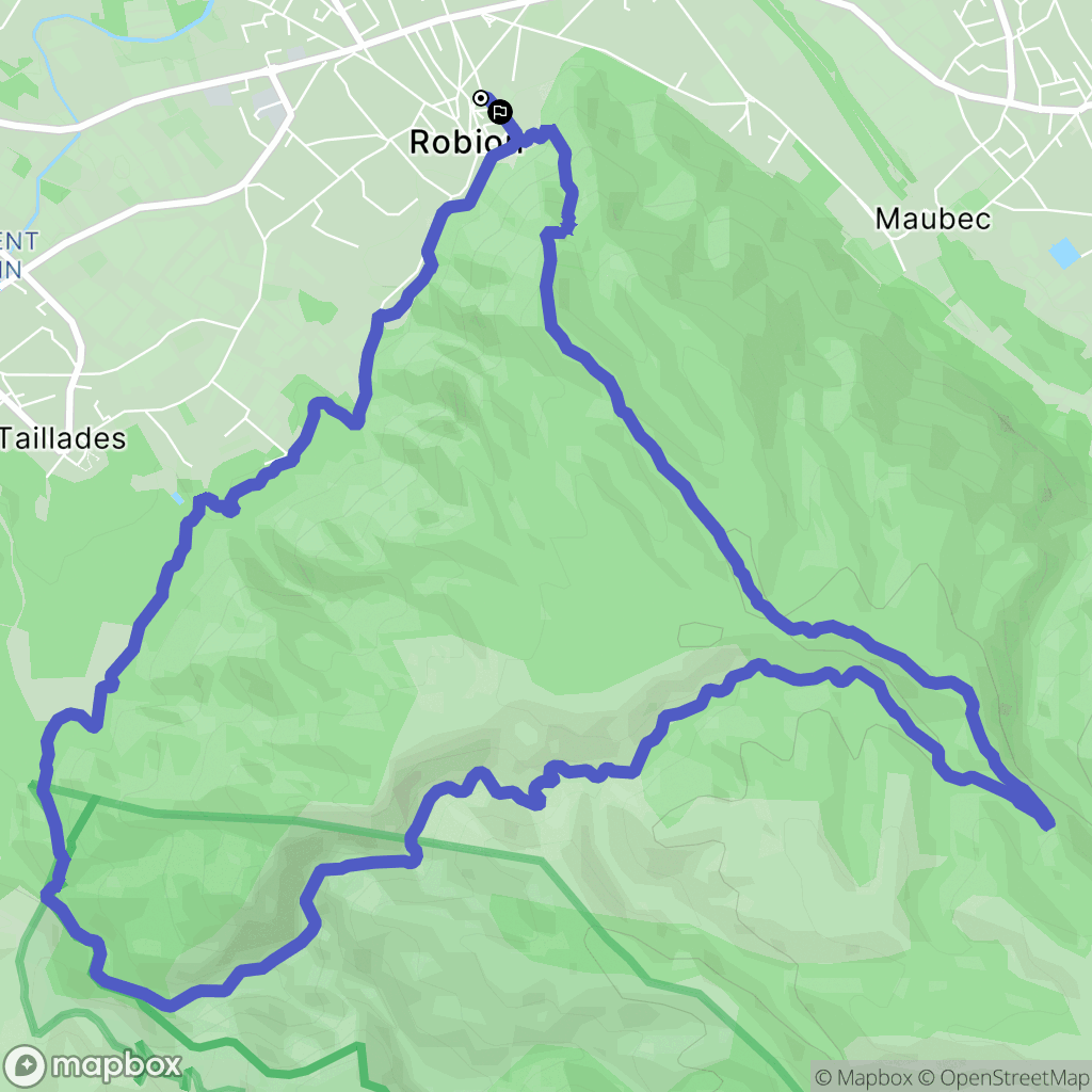 Robion : carte du parcours de randonnée - France