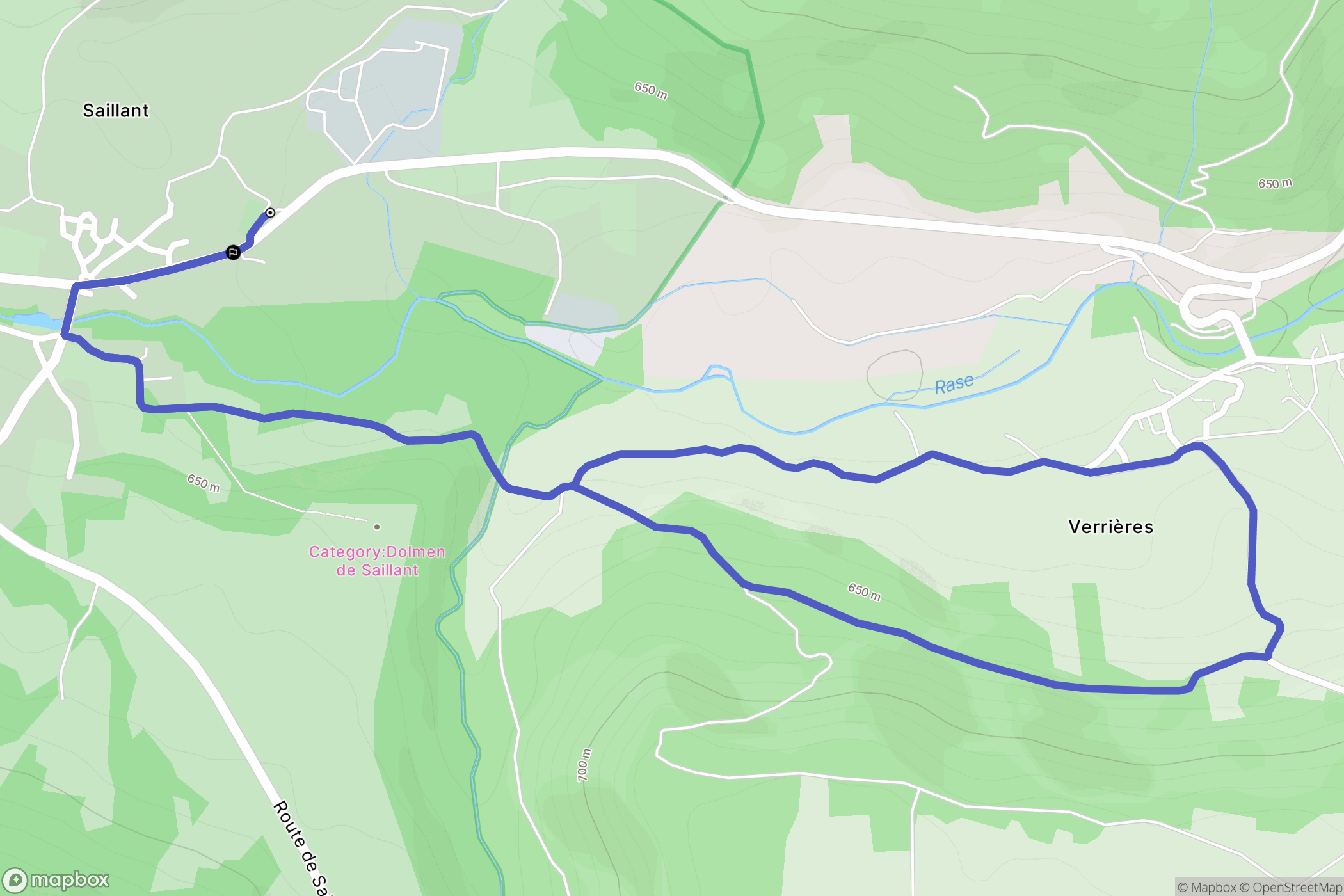 Saint-Nectaire : carte du parcours de randonnée - France