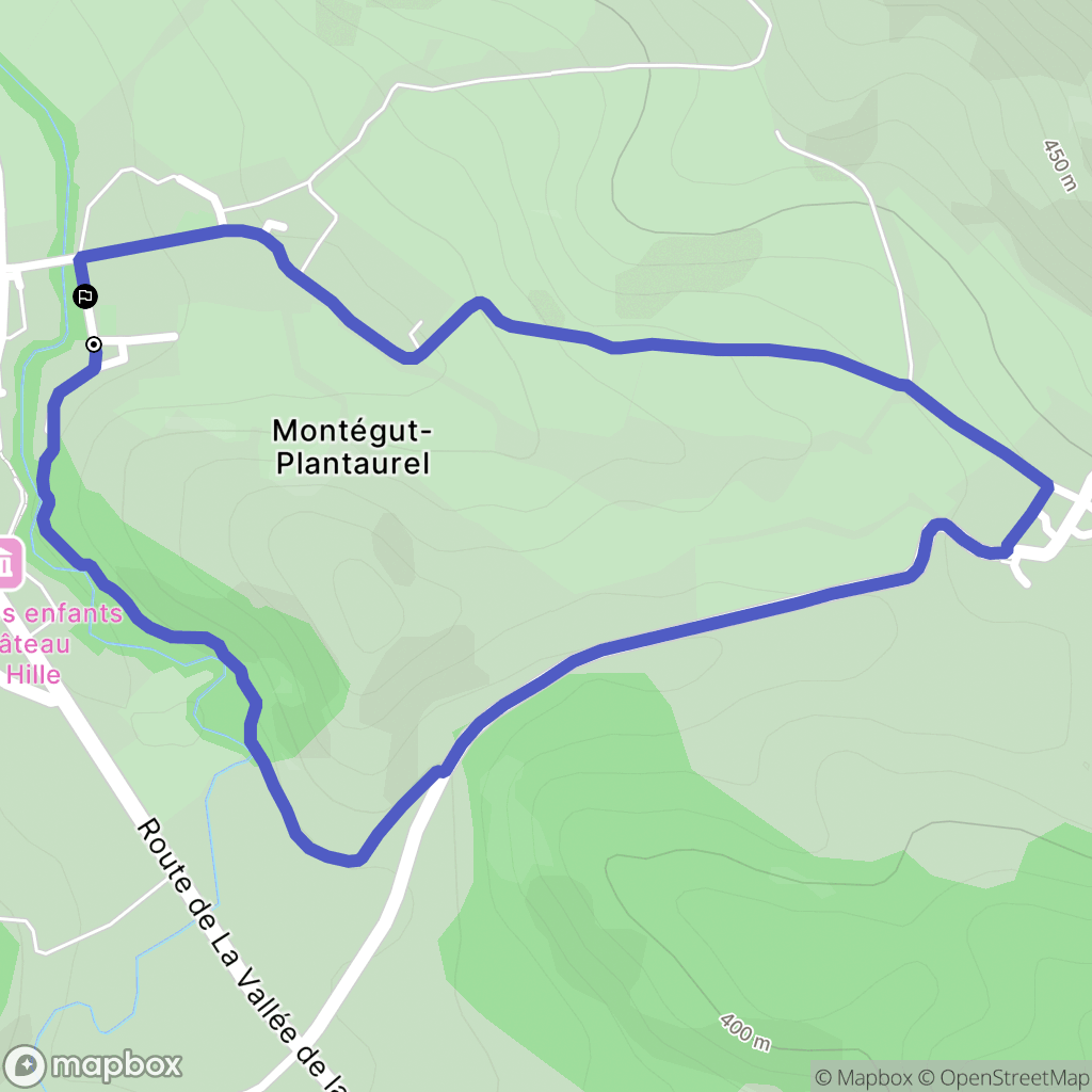 Montégut-Plantaurel : carte du parcours de randonnée - France